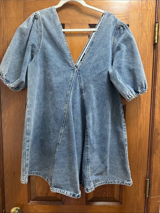 Nasty Gal Dresses & Skirts - Nasty Gal Washed Denim Mini Dress - Blue
